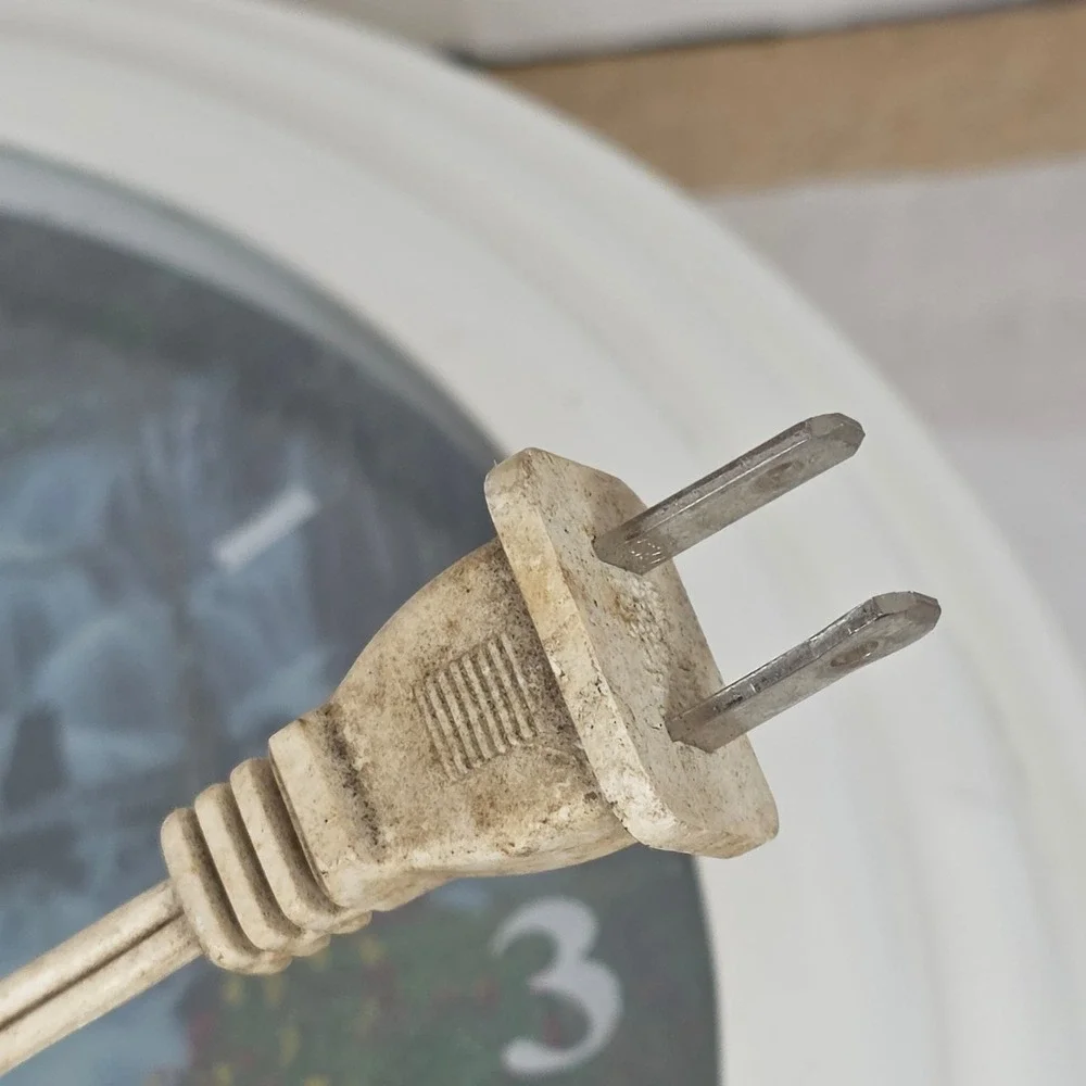 Vintage Contin CT-678 Waterfall so7nd Wall Clock Lighted Nature‎ Scene 12 Inch